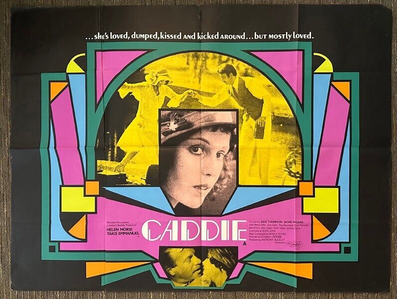 Caddie 1976 Original British Quad Movie Poster Helen Morse Australian Art Deco