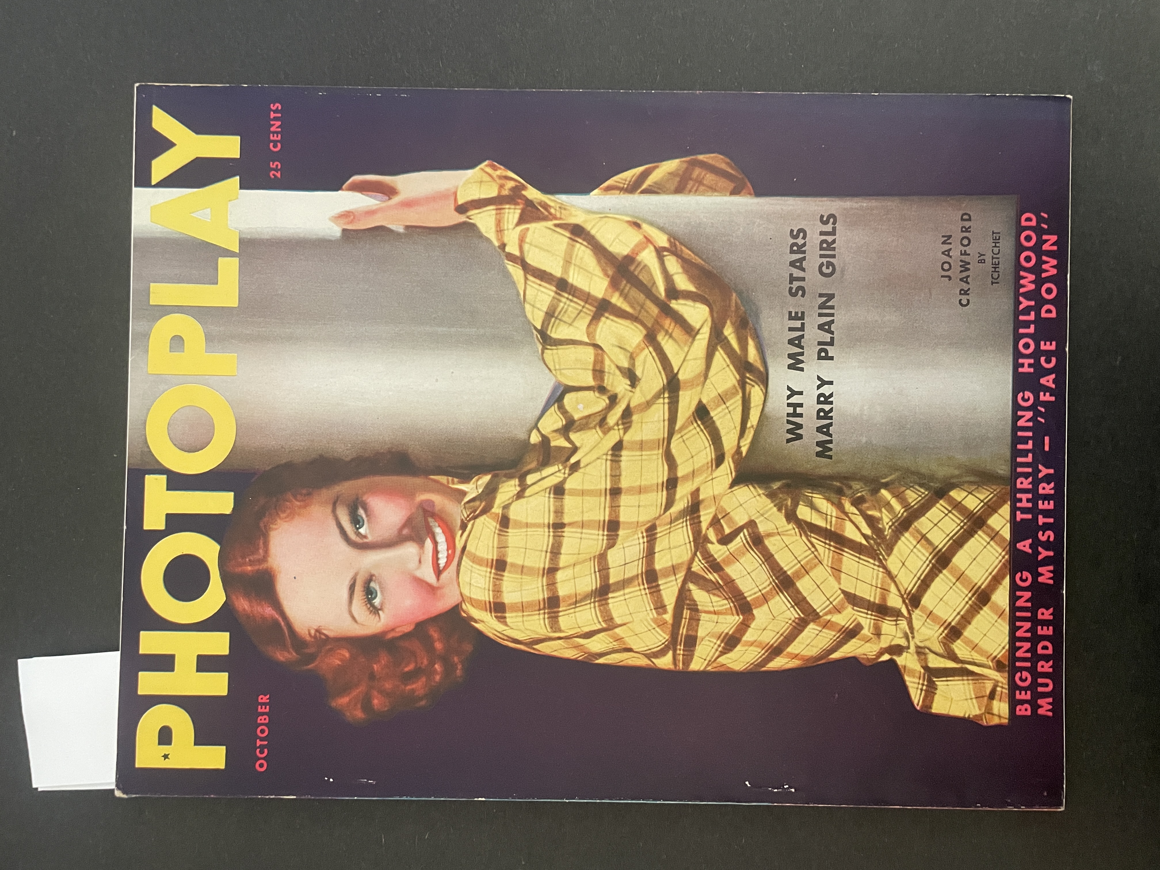 Photoplay Vintage Movie Magazine October 1935 Joan Crawford Cover Art by Tchetchet Complete Issue