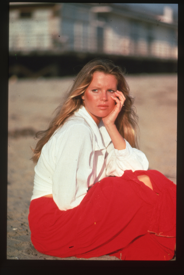 Kim Basinger Posing on Beach James Bond Girl Era Original 35mm Transparency
