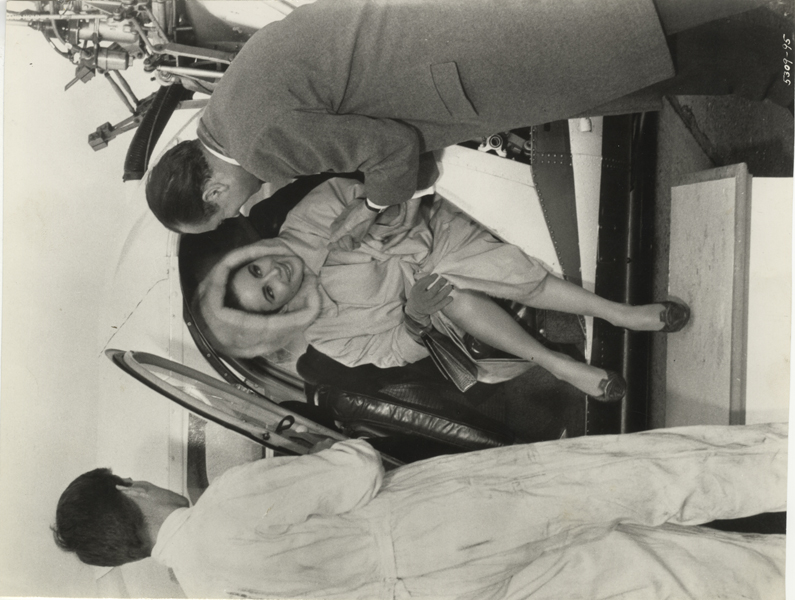 Elizabeth Taylor Emerging from Helicopter Circa 1960 Original 8x10 approx Photograph